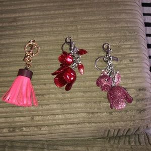3 coach keychains
